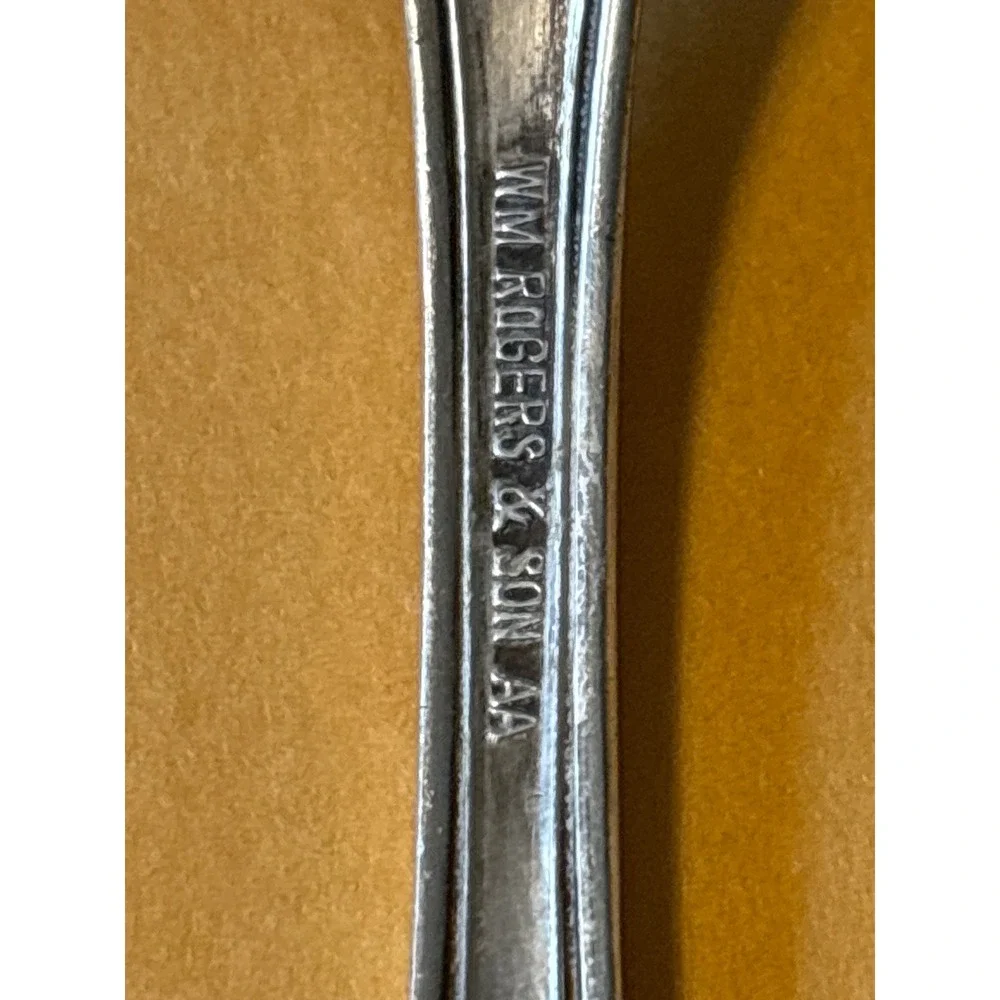 Wm Rogers & Son Teaspoons Set‎ of 5 Silver Silverplate Good April Floral AA